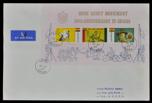 Ghana 1967 - Mi-Nr. Block 27 - FDC - Pfadfinder / Scouts