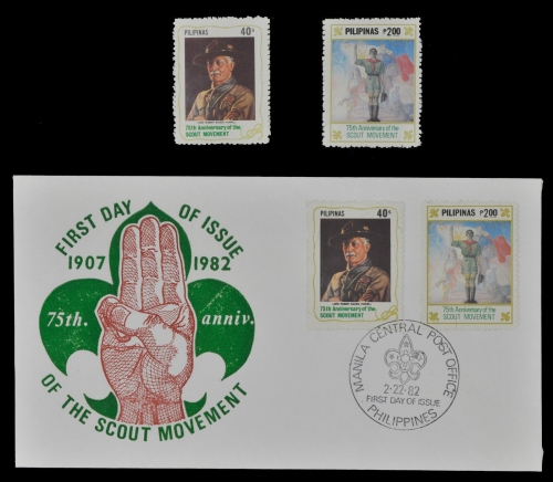 Philippinen 1982 - Mi-Nr. 1457 v -1458 v ** - MNH - & auf FDC - Pfadfinder