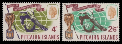 Pitcairn 1966 - Mi-Nr. 60-61 ** - MNH - Fußball / Soccer, football