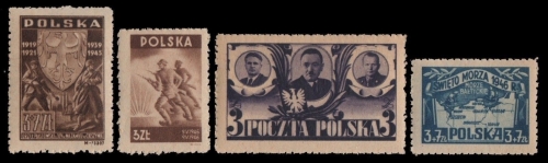 Polen 1946 - Mi-Nr. 437, 438, 439 & 440 ** - MNH - 4 Ausgaben