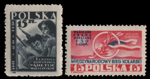 Polen 1948 - Mi-Nr. 485 & 486 ** - MNH - 2 Ausgaben
