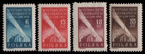 Polen 1948 - Mi-Nr. 493-496 ** - MNH - Ausstellung