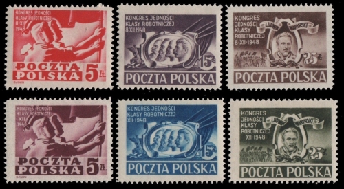 Polen 1948 - Mi-Nr. 505-510 ** - MNH - Kongreß