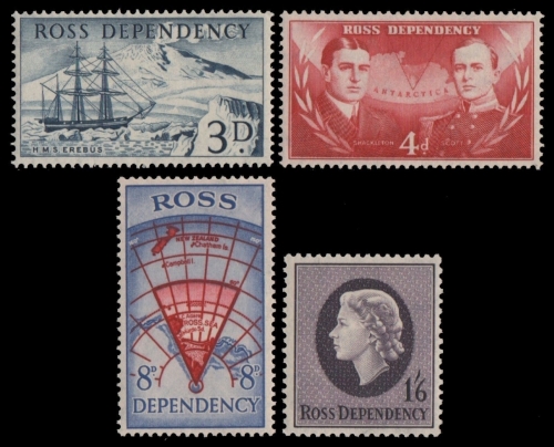 Ross-Gebiet 1957 - Mi-Nr. 1-4 ** - MNH - Freimarken / Definitives