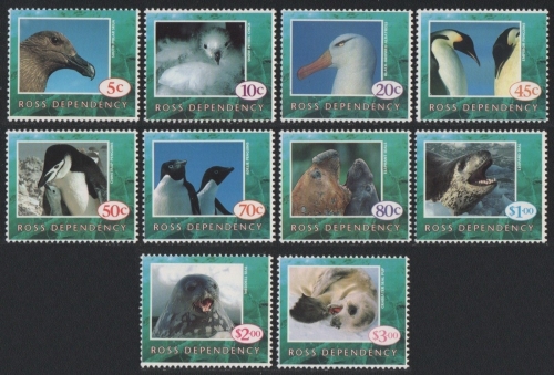 Ross-Gebiet 1994 - Mi-Nr. 21-30 ** - MNH - Vögel, Robben / Birds, seals