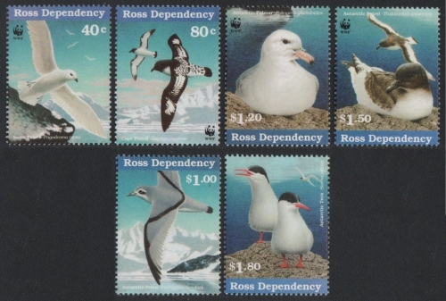 Ross-Gebiet 1997 - Mi-Nr. 50-53 & 46 & 49 ** - MNH - Vögel / Birds