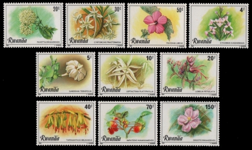 Ruanda 1981 - Mi-Nr. 1093-1102 ** - MNH - Blumen / Flowers
