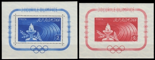 Rumänien 1960 - Mi-Nr. Block 46-47 ** - MNH - Olympia Rom