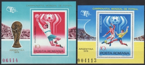 Rumänien 1978 - Mi-Nr. Block 149-150 ** - MNH - Fussball / Soccer