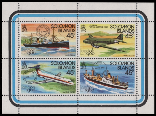 Salomoninseln 1980 - Mi-Nr. KB 413-416 ** - MNH - Schiffe / Ships