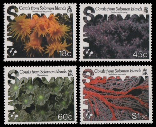 Salomoninseln 1987 - Mi-Nr. 633-636 ** - MNH - Korallen / Corals