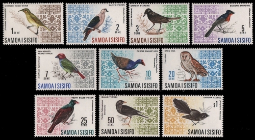 Samoa 1967 - Mi-Nr. 152-161 ** - MNH - Vögel / Birds
