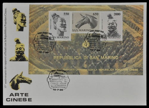 San Marino 1986 - Mi-Nr. Block 10 - FDC - Chinesische Kunst