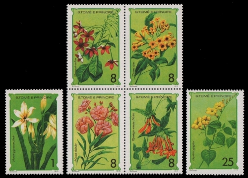 São Tomé & Príncipe 1979 - Mi-Nr. 568-573 ** - MNH - Blumen / Flowers