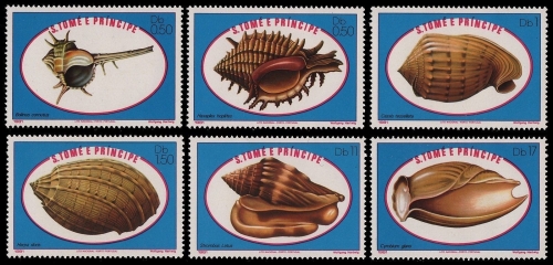 São Tomé & Príncipe 1981 - Mi-Nr. 680-685 ** - MNH - Meeresschnecken