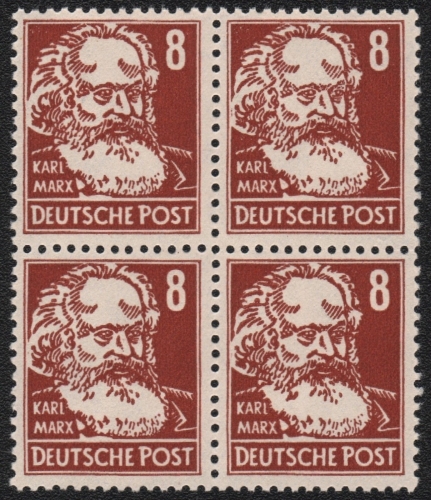 SBZ 1948 - Mi-Nr. 214 c ** - MNH - Viererblock - BPP geprüft