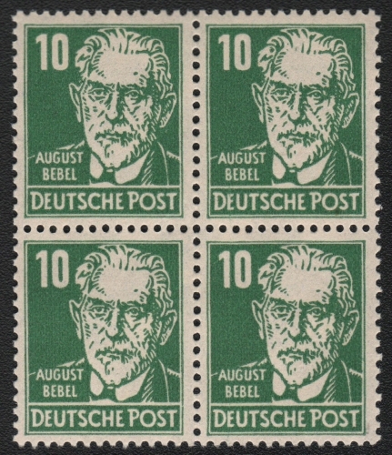 SBZ 1948 - Mi-Nr. 215 c ** - MNH - Viererblock - BPP geprüft