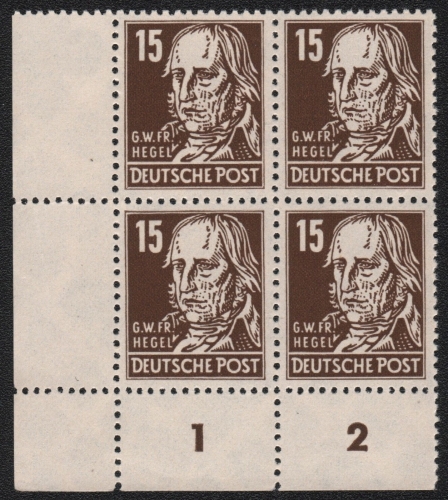 SBZ 1948 - Mi-Nr. 217 c ** - MNH - Eckrand-Viererblock - BPP geprüft