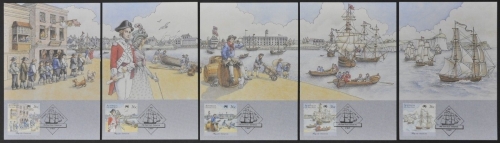Australien 1987 - Mi-Nr. 1028-1032 - 5 Maxikarten - Schiffe / Ships