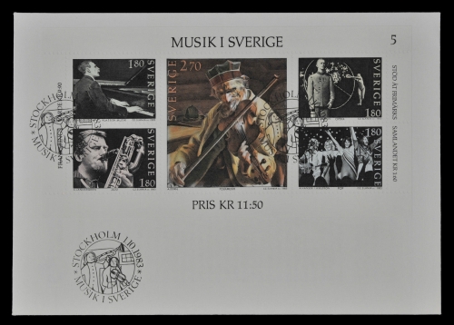 Schweden 1983 - Mi-Nr. Block 11 - FDC - Musik in Schweden