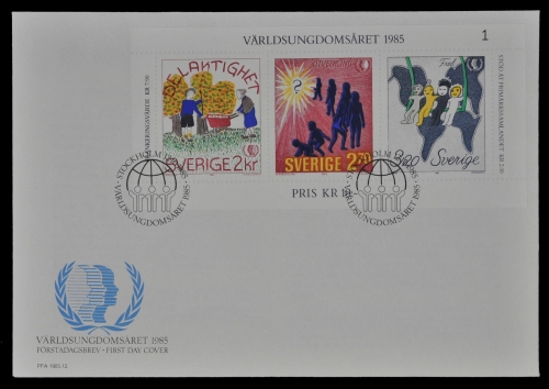 Schweden 1985 - Mi-Nr. Block 13 - FDC - Jahr der Jugend