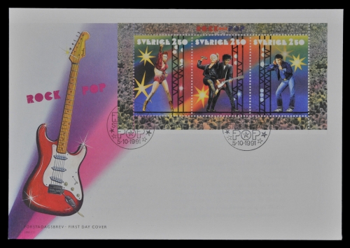 Schweden 1991 - Mi-Nr. 1685-1687 - FDC - H-Blatt 190 - Popmusik