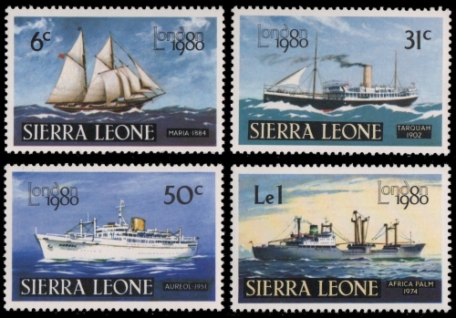 Sierra Leone 1980 - Mi-Nr. 608-611 ** - MNH - Schiffe / Ships