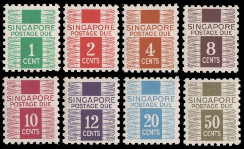 Singapur 1968 - Mi-Nr. Portomarken 1-8 ** - MNH