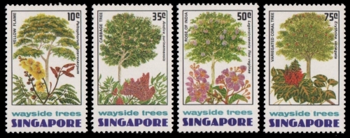 Singapur 1976 - Mi-Nr. 246-249 ** - MNH - Bäume / Trees