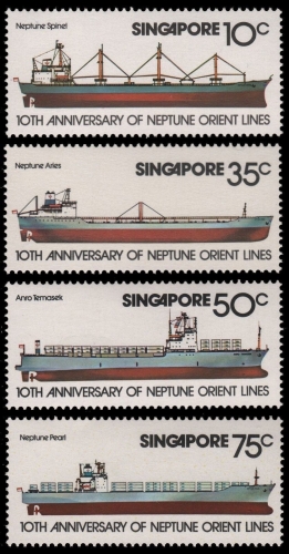 Singapur 1978 - Mi-Nr. 314-317 ** - MNH - Schiffe / Ships