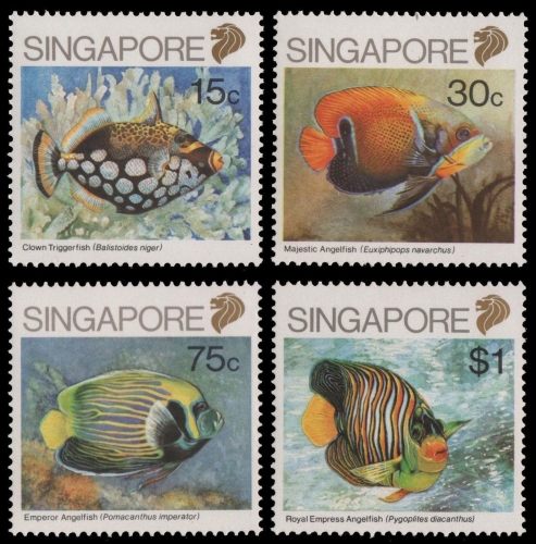 Singapur 1989 - Mi-Nr. 579-582 ** - MNH - Fische / Fish