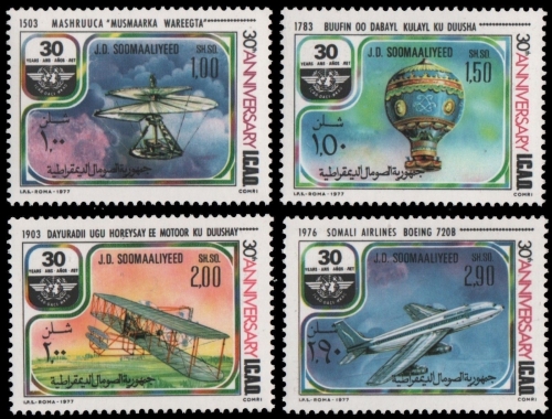 Somalia 1977 - Mi-Nr. 257-260 ** - MNH - Luftfahrt / Aviation