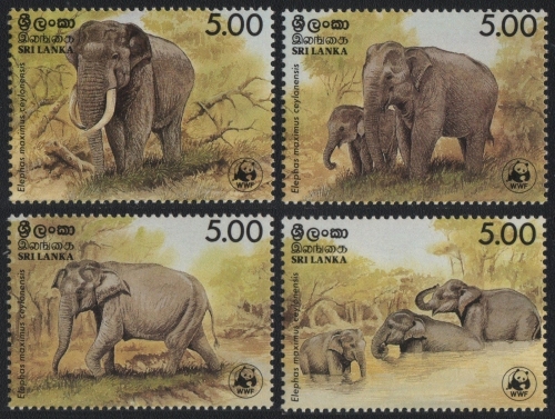 Sri Lanka 1986 - Mi-Nr. 753-756 ** - MNH - einzeln - Elefanten / Elephants
