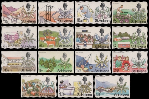 St. Helena 1968 - Mi-Nr. 196-210 ** - MNH - Freimarken / Definitives