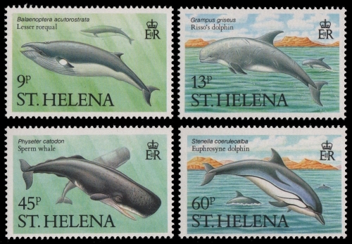 St. Helena 1987 - Mi-Nr. 473-476 ** - MNH - Wale / Whales