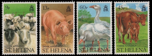 St. Helena 1990 - Mi-Nr. 522-525 ** - MNH - Bauernhoftiere / Farm animals
