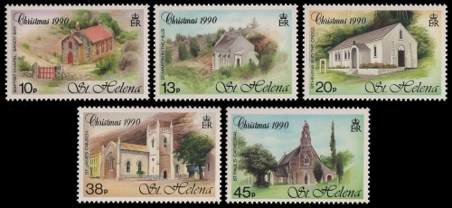 St. Helena 1990 - Mi-Nr. 541-545 ** - MNH - Kirchen / Churches