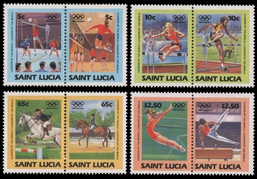 St. Lucia 1984 - Mi-Nr. 664-671 ** - MNH - Olympia Los Angeles
