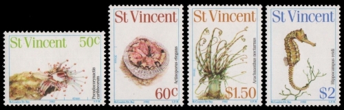 St. Vincent 1983 - Mi-Nr. 647-650 ** - MNH - Meerestiere / Marine life