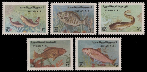 Syrien 1978 - Mi-Nr. 1403-1407 ** - MNH - Fische / Fish