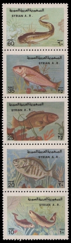 Syrien 1978 - Mi-Nr. 1403-1407 ** - MNH - Fische / Fish