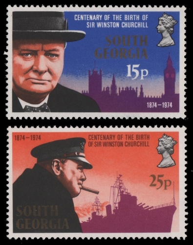 Süd-Georgien 1974 - Mi-Nr. 47-48 ** - MNH - Churchill