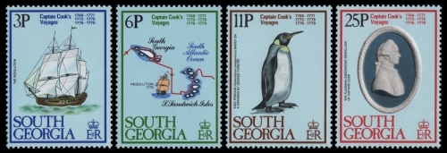 Süd-Georgien 1979 - Mi-Nr. 74-77 ** - MNH - Schiffe / Ships - Capt. Cook