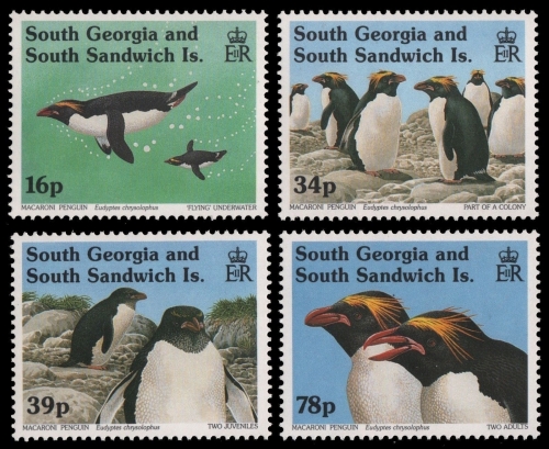 Süd-Georgien 1993 - Mi-Nr. 215-218 ** - MNH - Pinguine / Penguins
