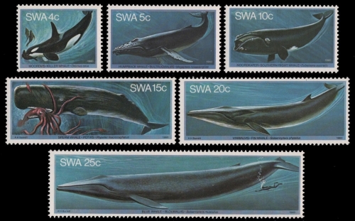 Südwestafrika 1980 - Mi-Nr. 466-471 ** - MNH - Wale / Whales