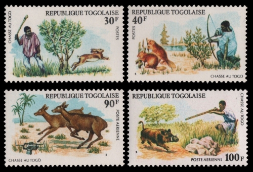 Togo 1975 - Mi-Nr. 1102-1105 ** - MNH - Wildtiere / Wild animals