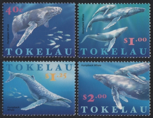 Tokelau 1997 - Mi-Nr. 244-247 ** - MNH - Wale / Whales