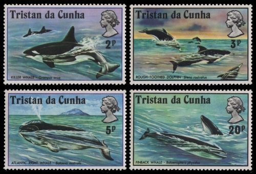 Tristan da Cunha 1975 - Mi-Nr. 202-205 ** - MNH - Wale / Whales