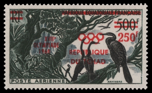 Tschad 1960 - Mi-Nr. 65 ** - MNH - Vögel / Birds - Olympics Rome