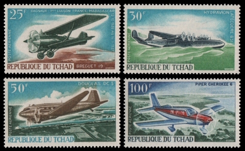 Tschad 1967 - Mi-Nr. 179-182 ** - MNH - Flugzeuge / Airplanes